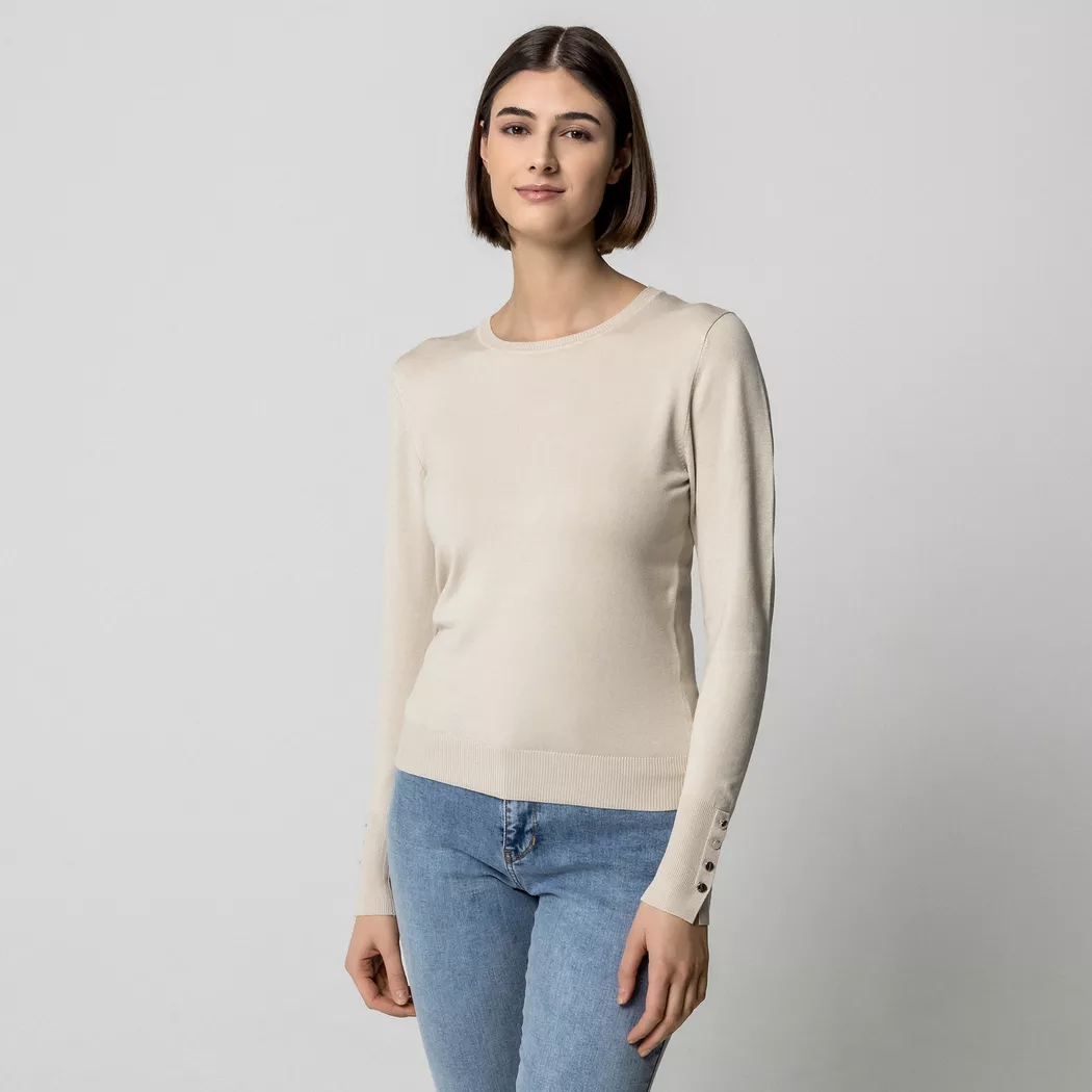 Manor Woman - Pullover, für Damen, Sandsteingrau, Größe L