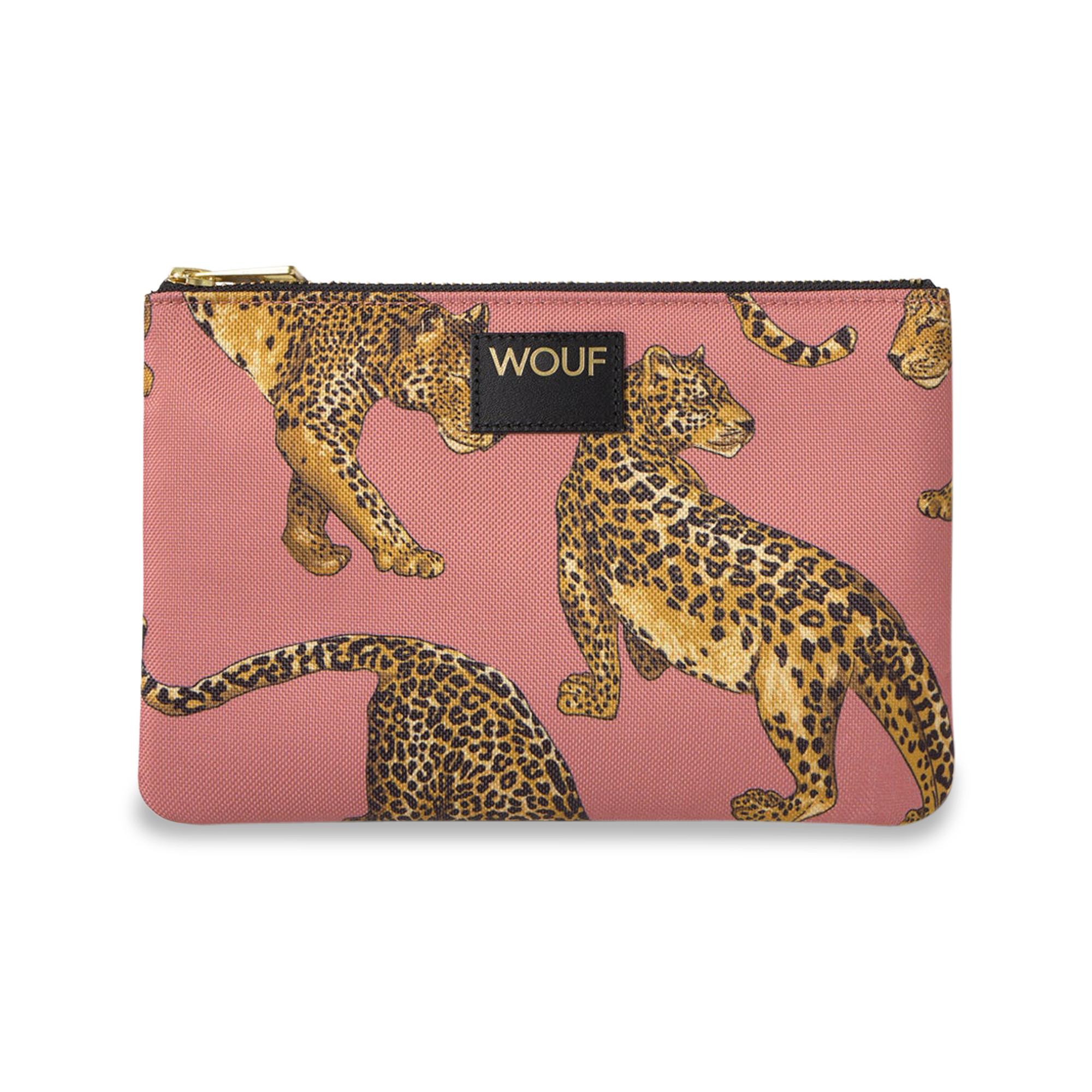 Wouf Blush Leopard Pouch  