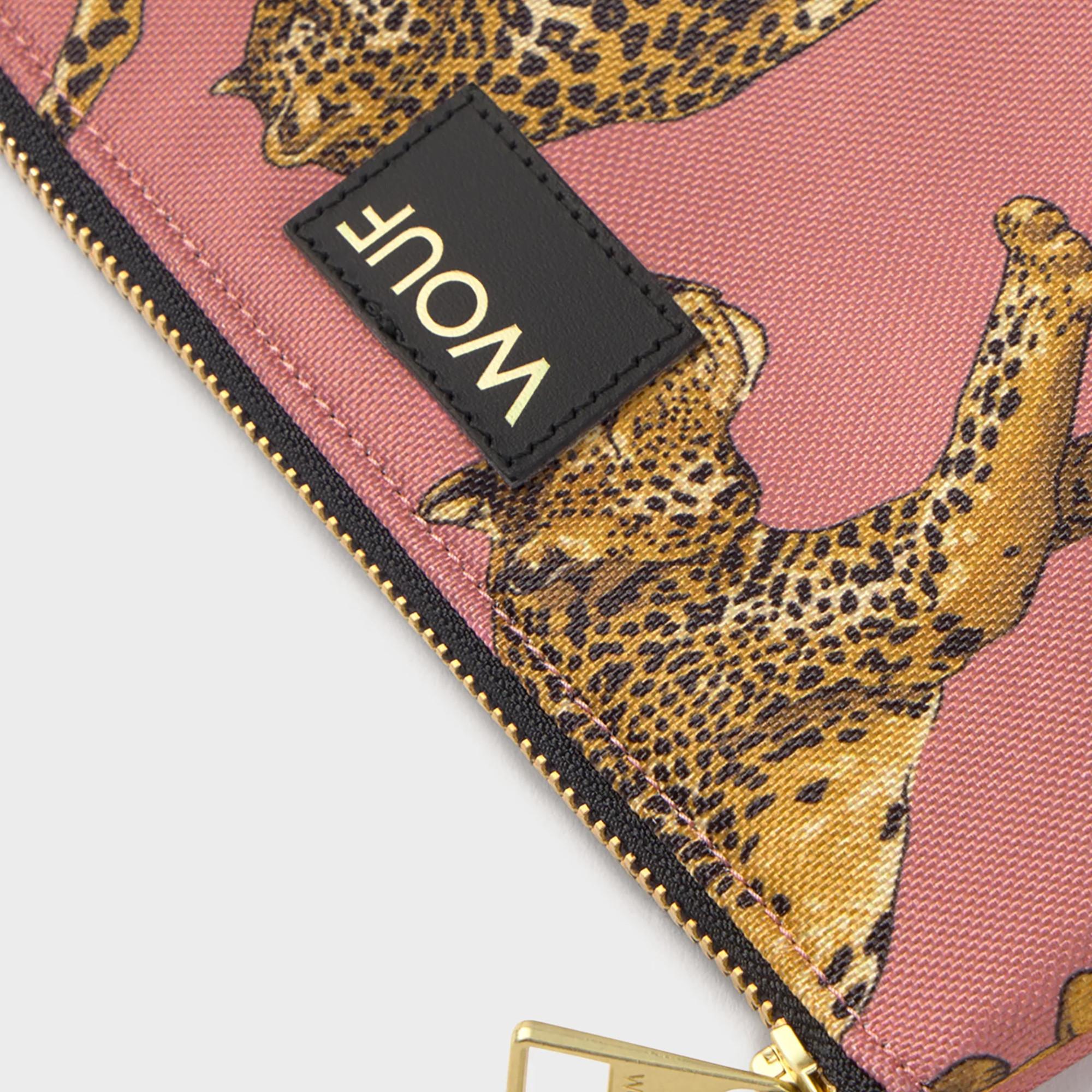Wouf Blush Leopard Pouch  
