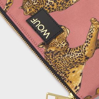 Wouf Blush Leopard Pouch  