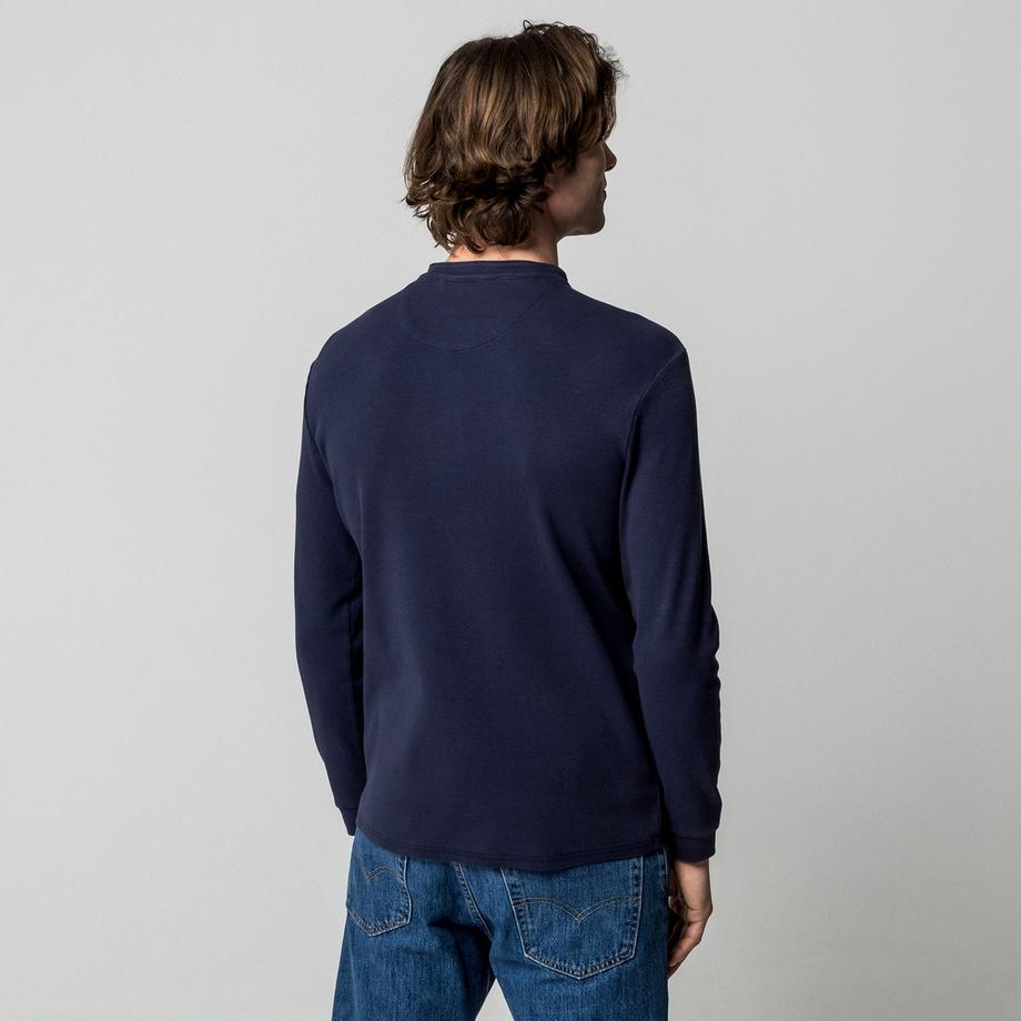 Manor Man Longsleeve Henley T-Shirt Regular Fit  