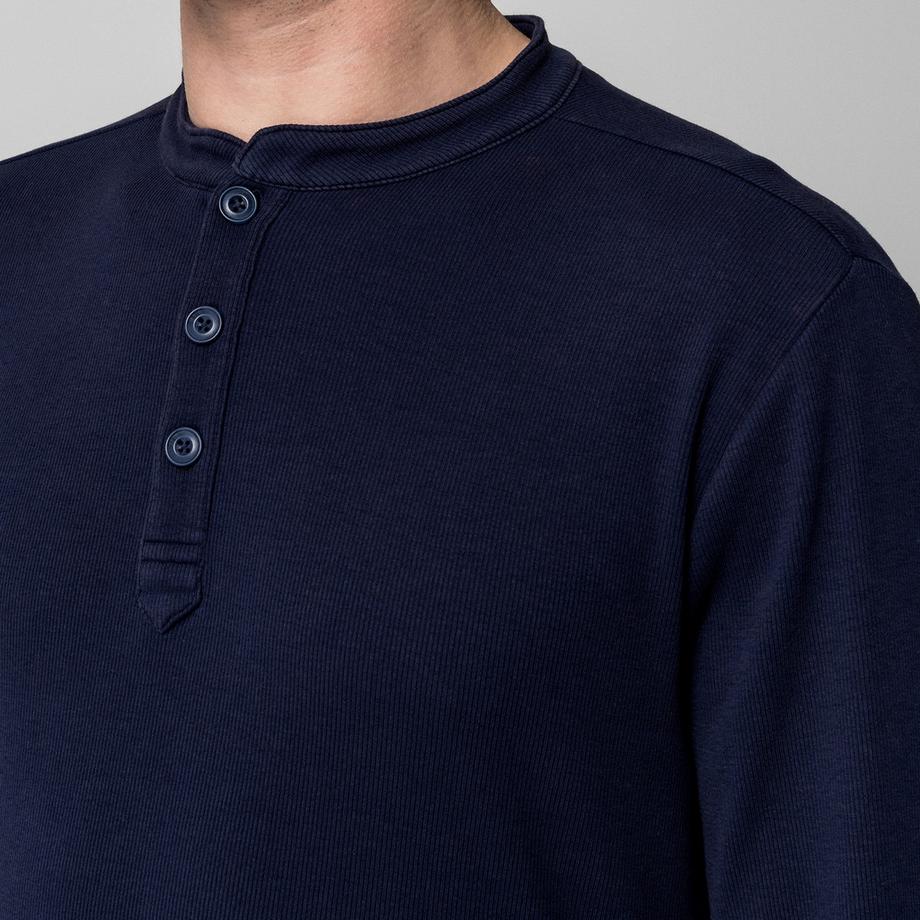 Manor Man Longsleeve Henley T-Shirt Regular Fit  