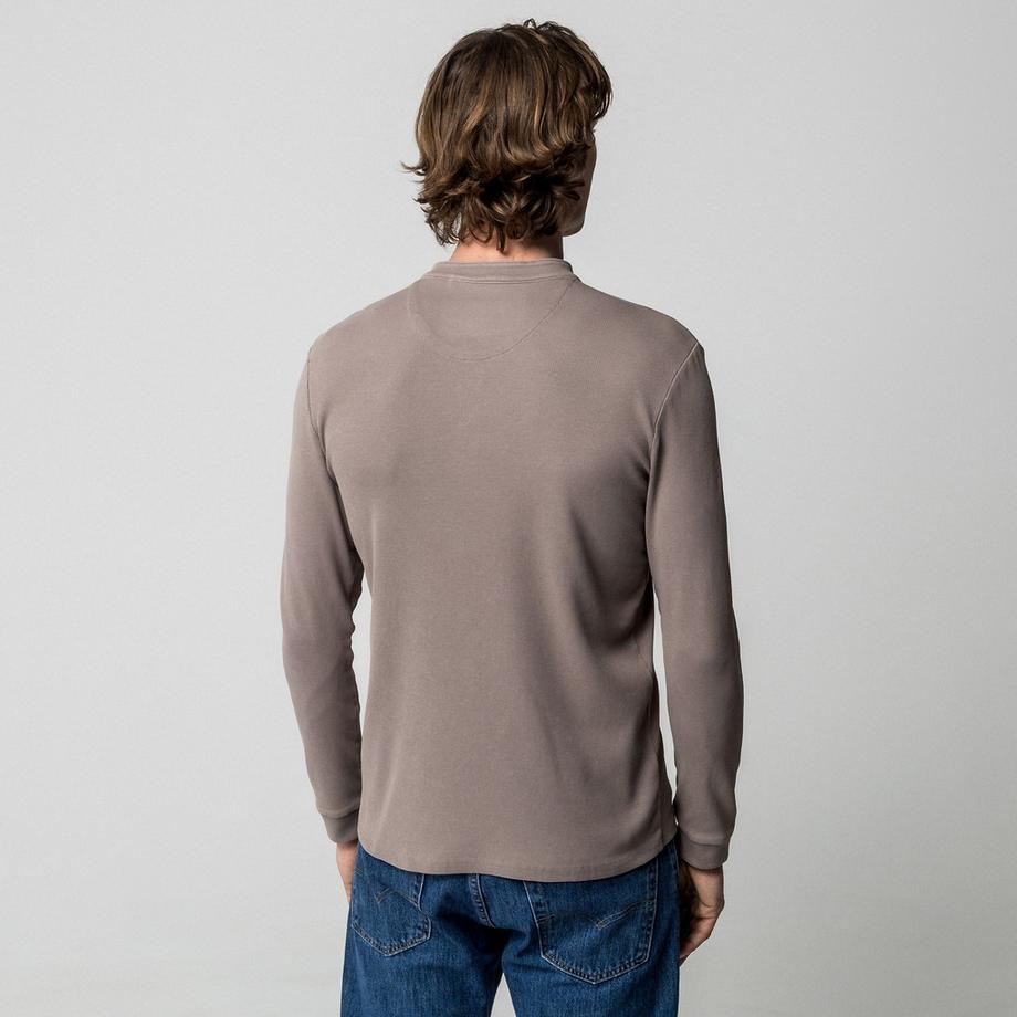 Manor Man Longsleeve Henley T-Shirt Regular Fit  