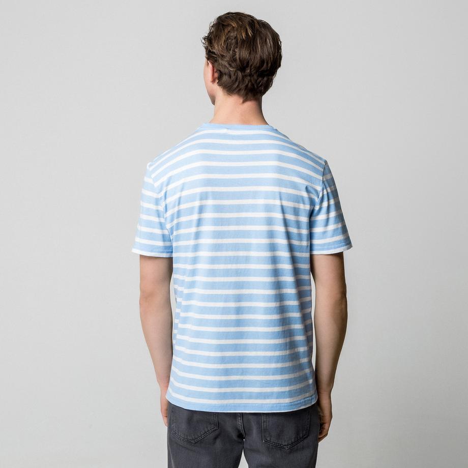 Manor Man T-shirt rayé Regular Fit à manches courtes  