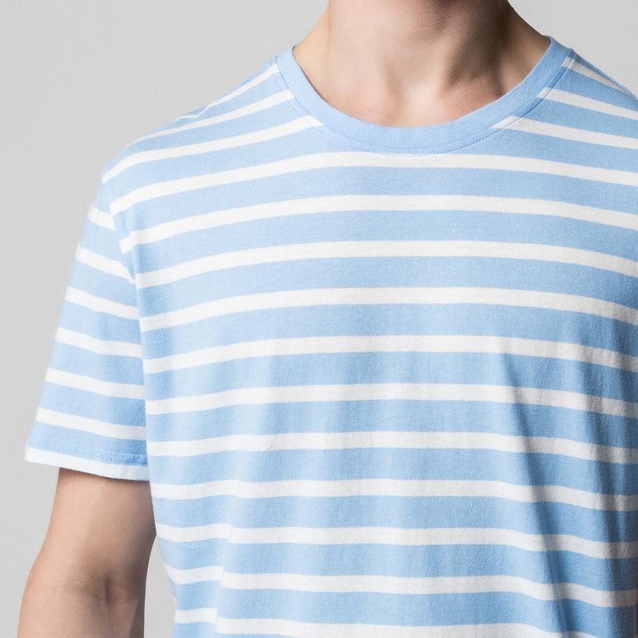 Manor Man Gestreiftes Regular Fit Kurzarm T-Shirt  