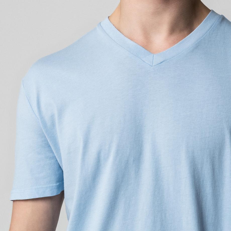 Manor Man Kurzarm V-Ausschnitt T-Shirt Regular Fit  