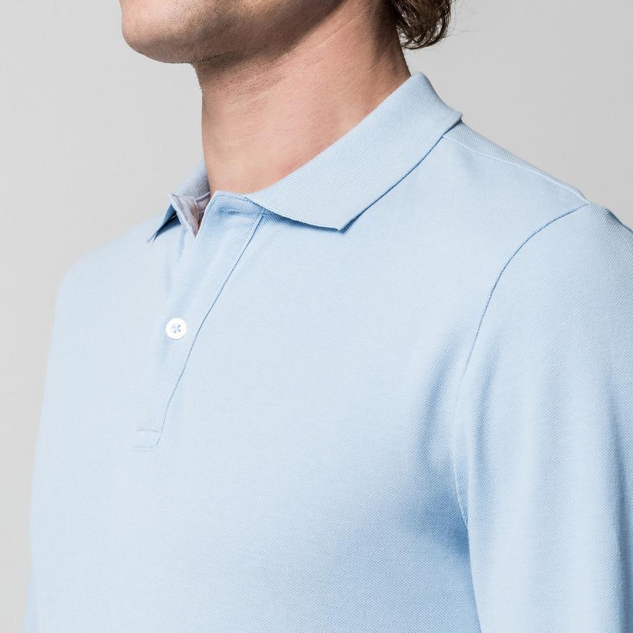 Manor Man Langarm Poloshirt Regular Fit  