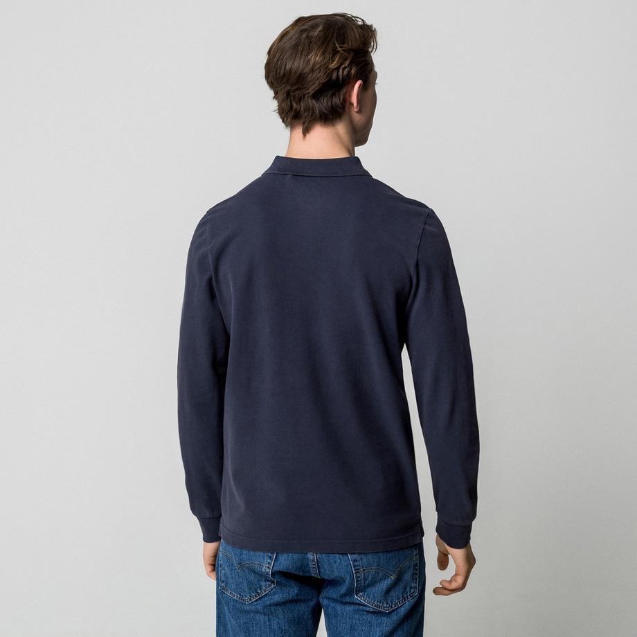 Manor Man Langarm Poloshirt Regular Fit  