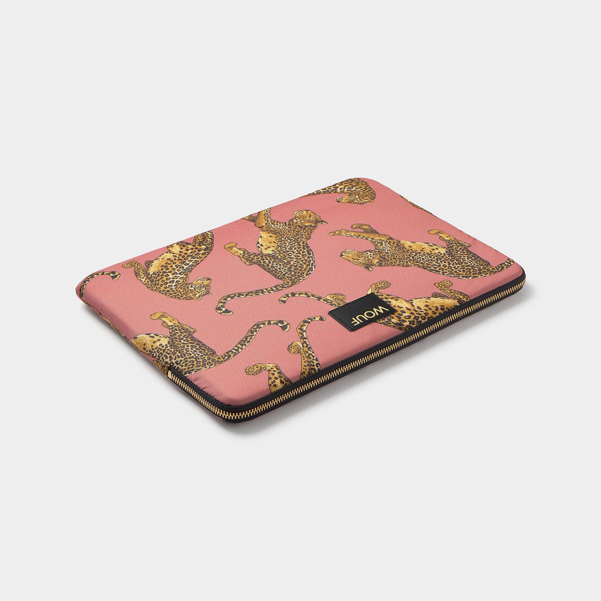 Wouf Blush Leopard Housse Ordinateur Portable  