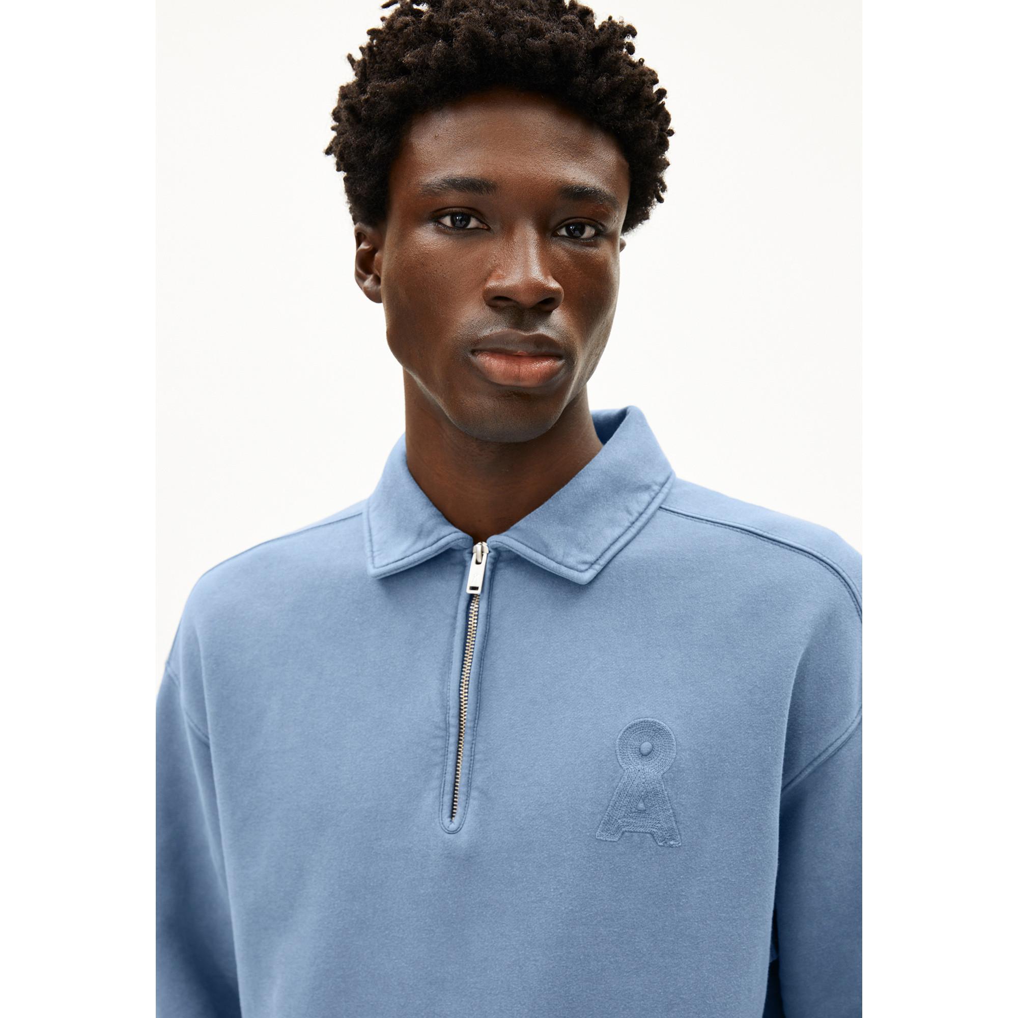 ARMEDANGELS Felpa Half Zip Collo Polo  