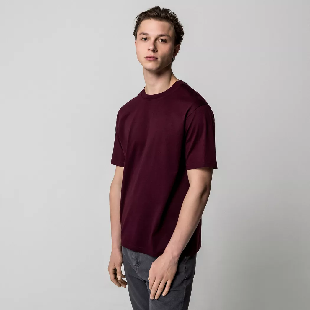 Manor Man - T-Shirt, für Herren, Weinrot, Größe S