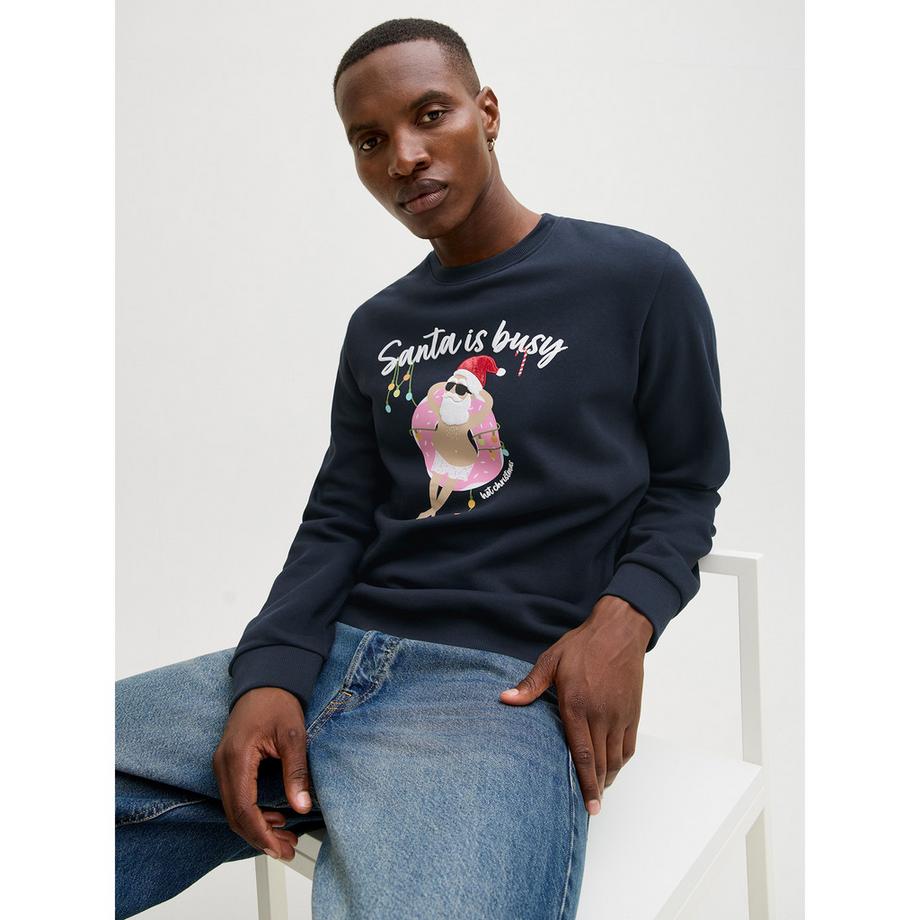 JACK & JONES Sweat-shirt Santa is Busy Print  