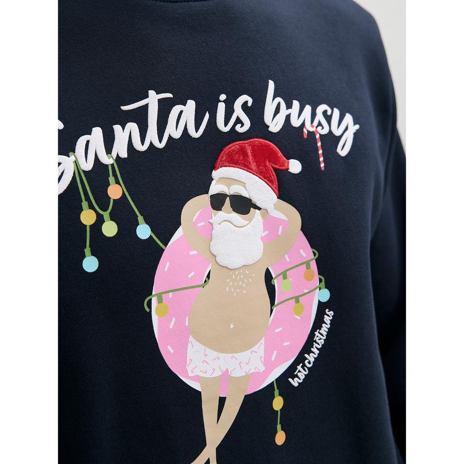 JACK & JONES Sweat-shirt Santa is Busy Print  