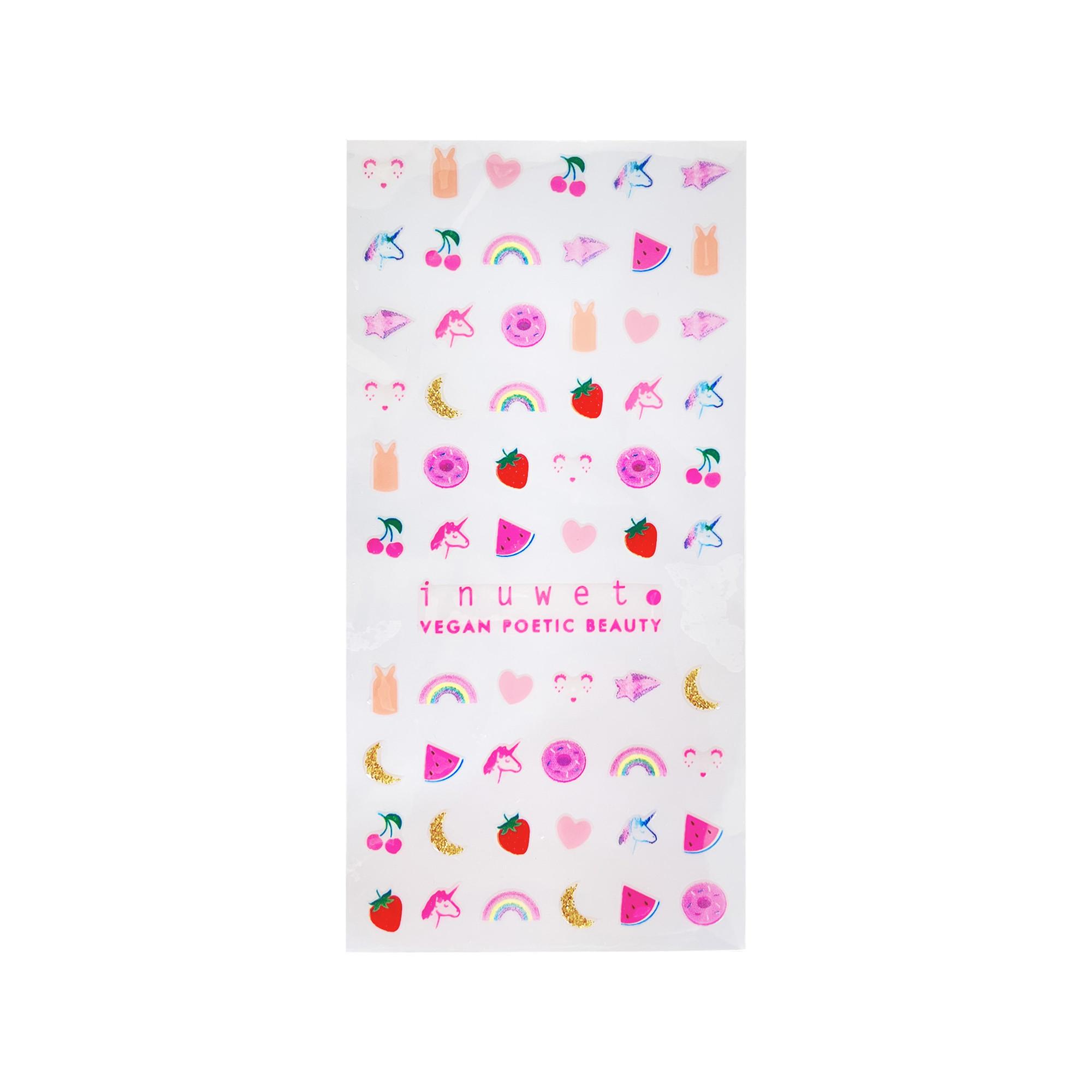 inuwet  My Little Beauty House - Strass -Tatouage Temporaire - Vernis A L'Eau Myrtille - Pomme 