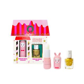 inuwet  JULIETTE HOUSE – Erdbeer-Lippenbalsam – Papaya-Nagellack 