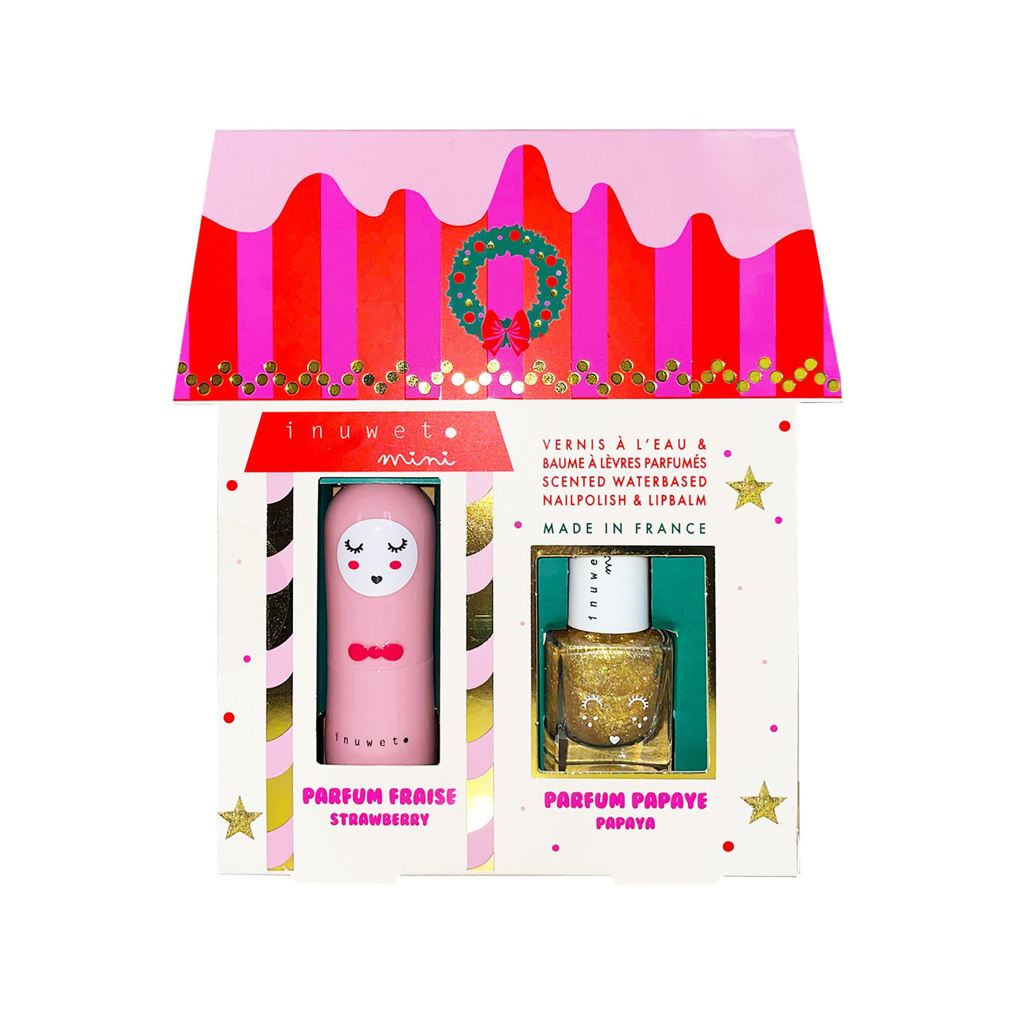 inuwet  JULIETTE HOUSE – Erdbeer-Lippenbalsam – Papaya-Nagellack 