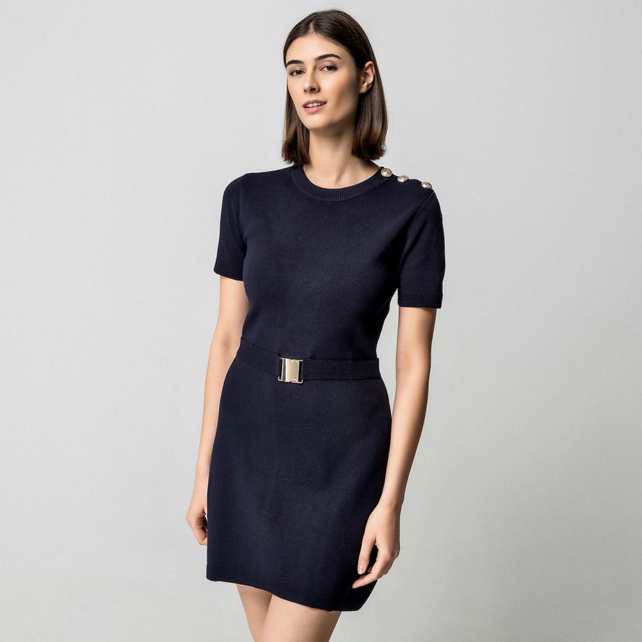 MORGAN Kurzarm Mini Kleid mit Gürtel  