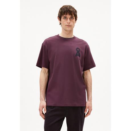 ARMEDANGELS Oversized Rundhals T-Shirt mit Logo Print  