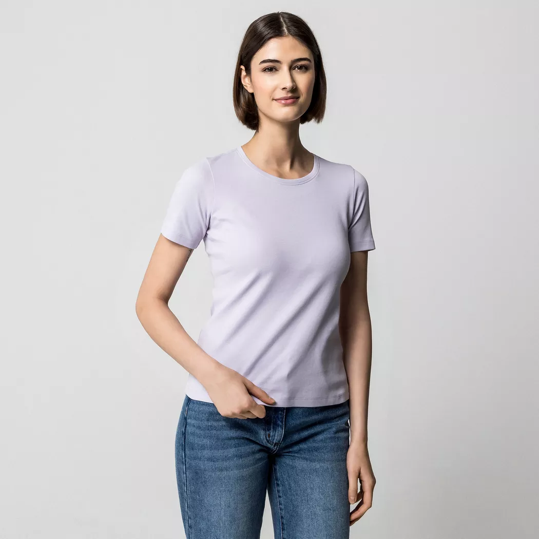 Manor Woman - T-Shirt, für Damen, Lavendel, Größe L