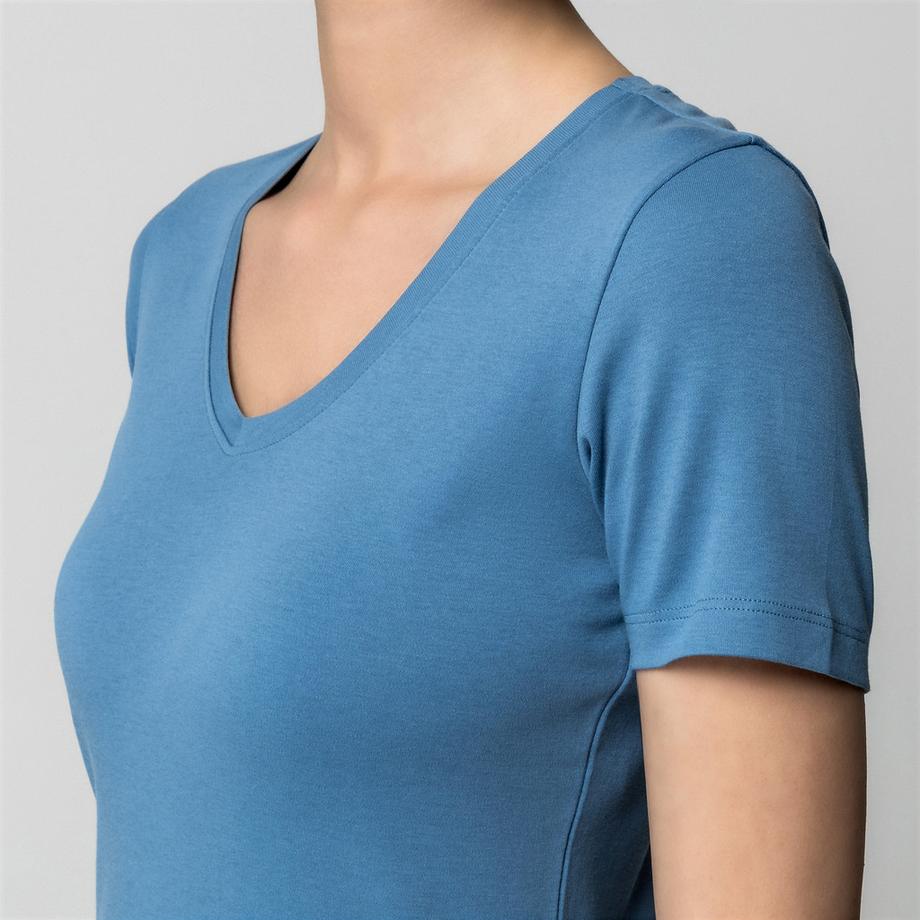 Manor Woman T-Shirt Scollo a V Maniche Corte  