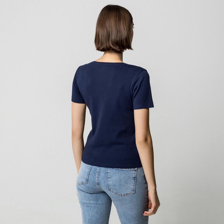 Manor Woman T-Shirt Scollo a V Maniche Corte  