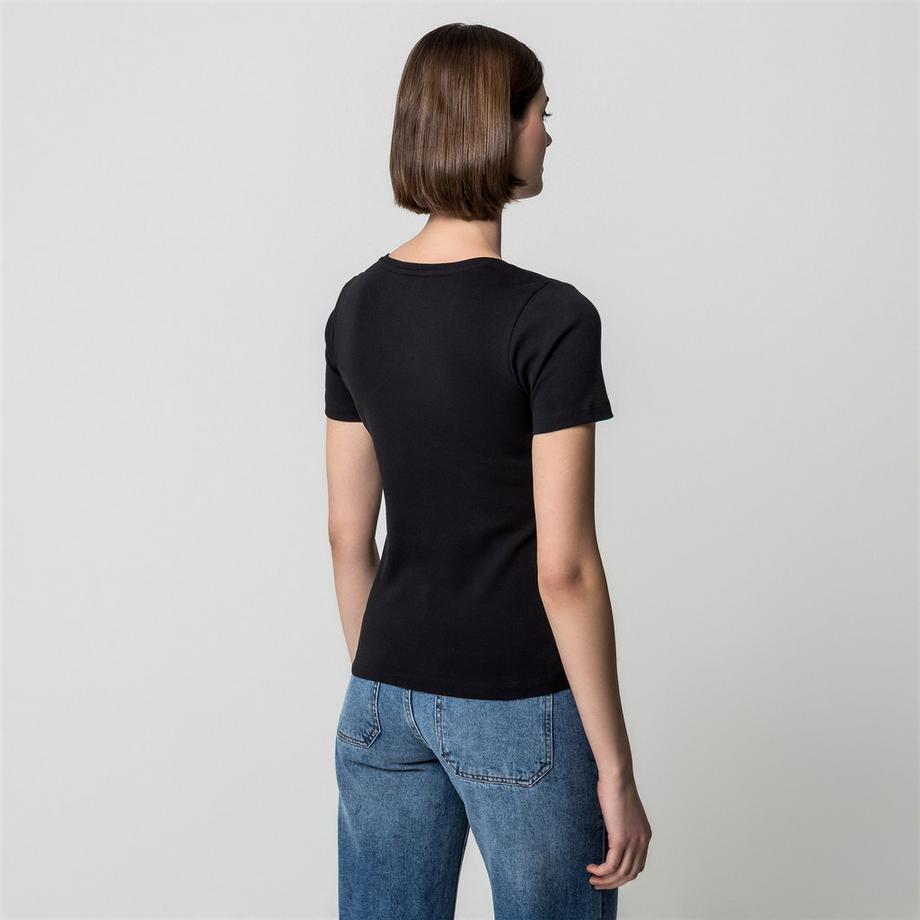 Manor Woman T-Shirt Scollo a V Maniche Corte  