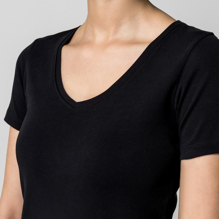 Manor Woman T-Shirt Scollo a V Maniche Corte  