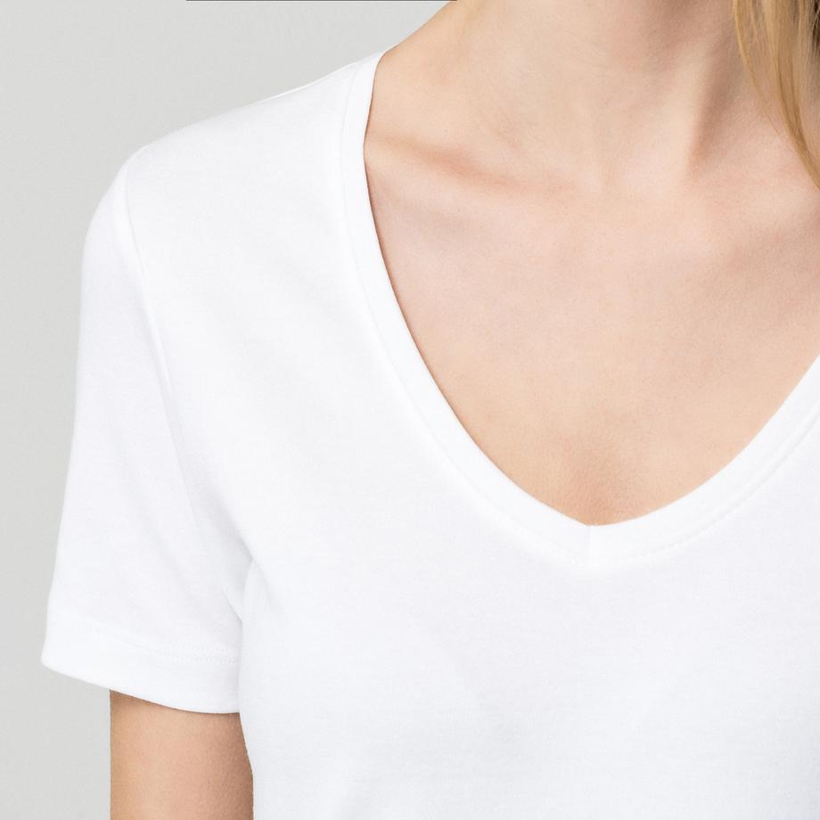 Manor Woman V-Ausschnitt Kurzarm T-Shirt  