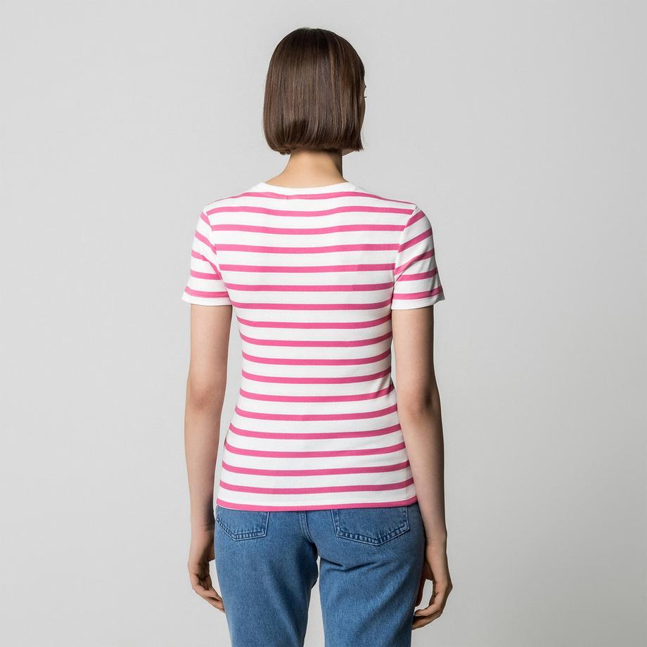 Manor Woman T-shirt a righe a maniche corte  