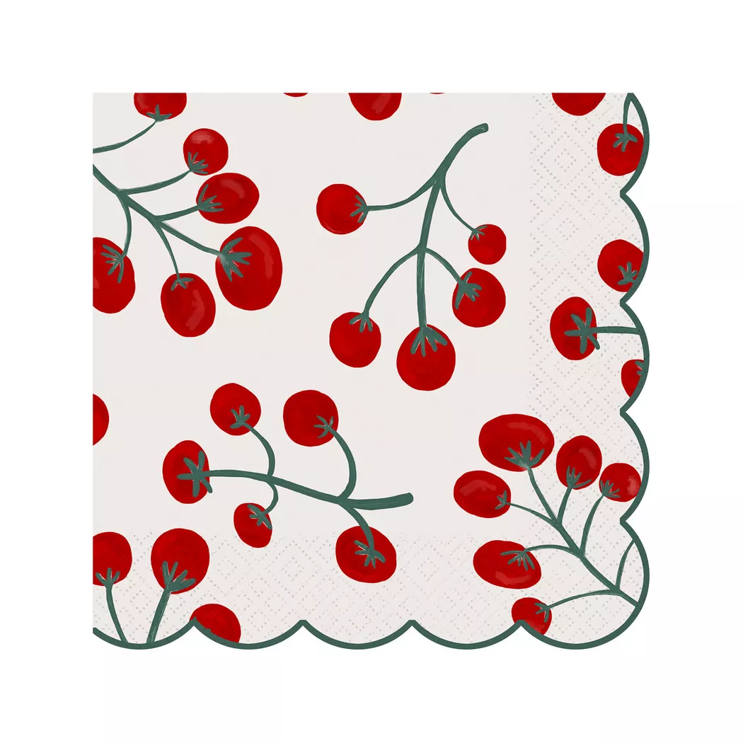 Manor - Papierservietten, 20 Stück, 33cm, Rot 2