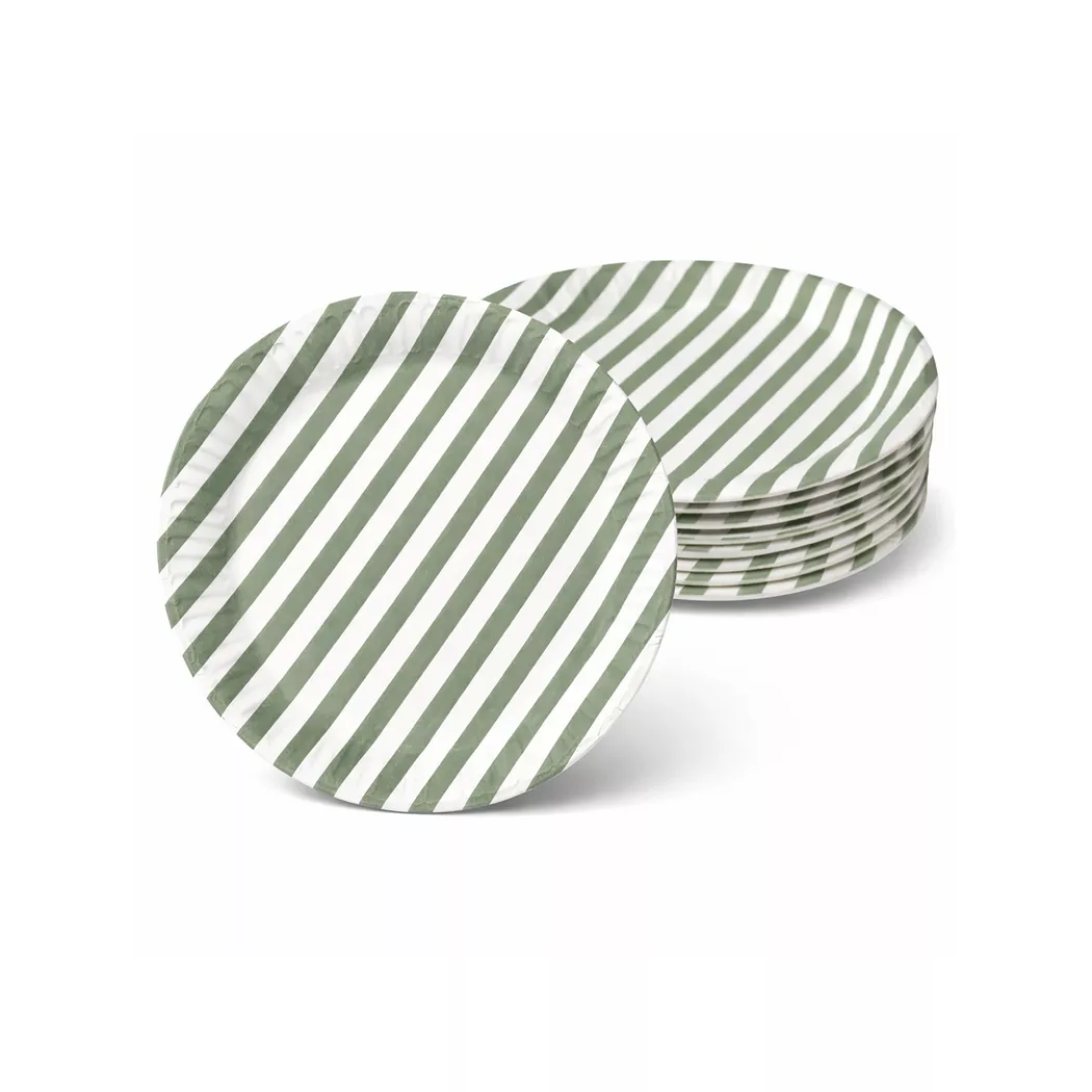 Manor Paper Plate Green 23cm
