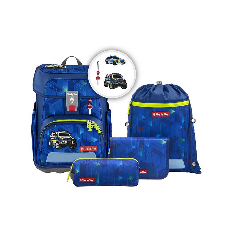 Step by Step Zaino per la scuola, 5 pezzi "Police Truck Charly", 