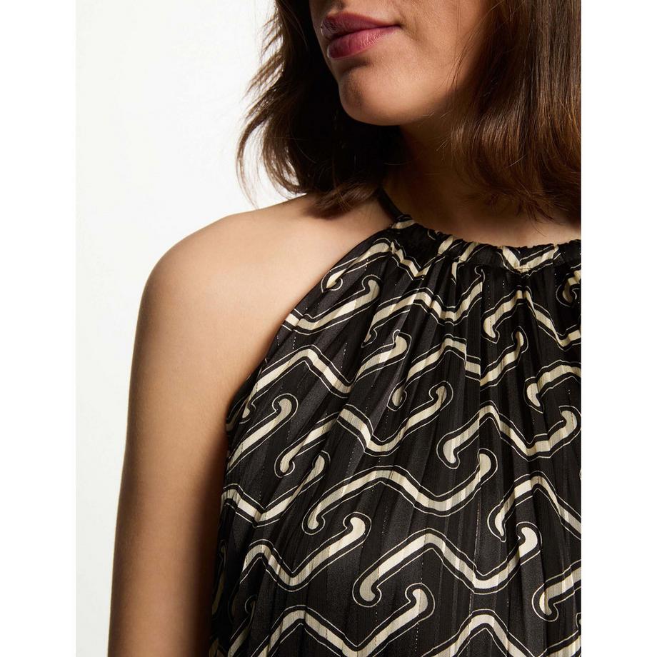 MORGAN Halterneck Plissiertes Midikleid  