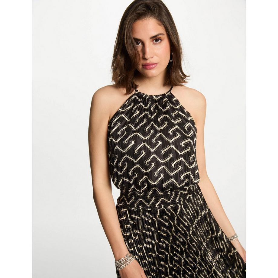 MORGAN Halterneck Plissiertes Midikleid  