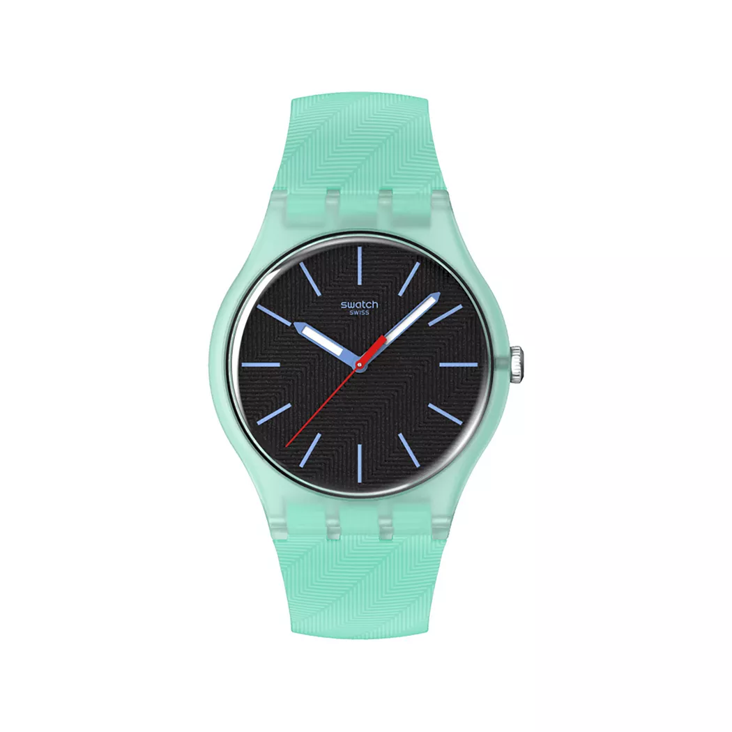 Swatch - Analoguhr, Hint Of Mint, 41mm, Türkisblau