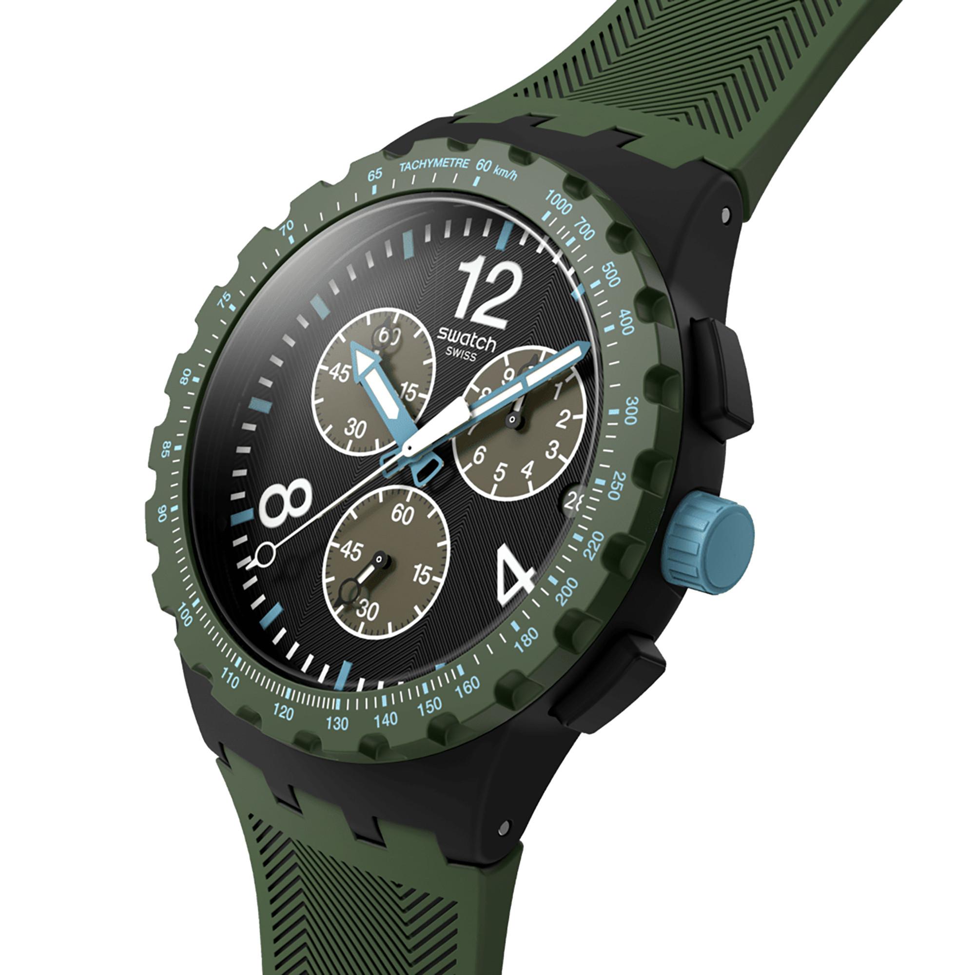 swatch OLIVE RUSH Chronograph Uhr 