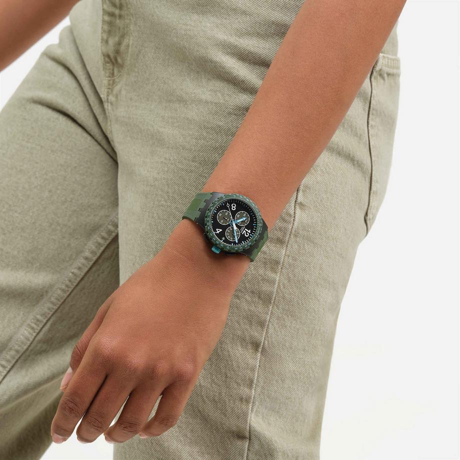swatch OLIVE RUSH Chronograph Uhr 