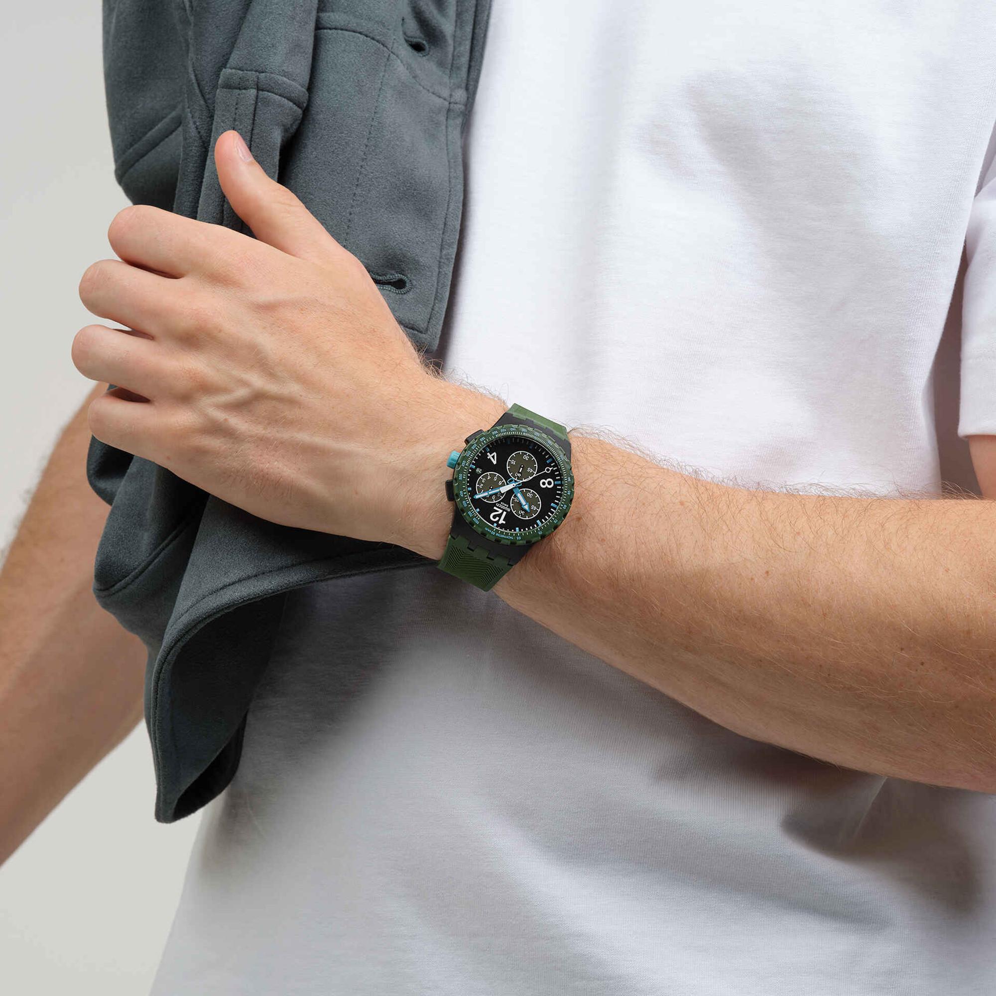 swatch OLIVE RUSH Chronograph Uhr 