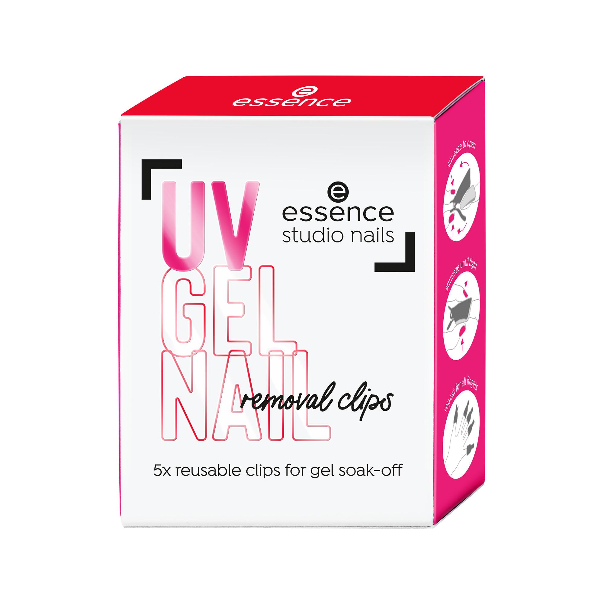 essence  studio nails UV GEL NAIL removal clips 
