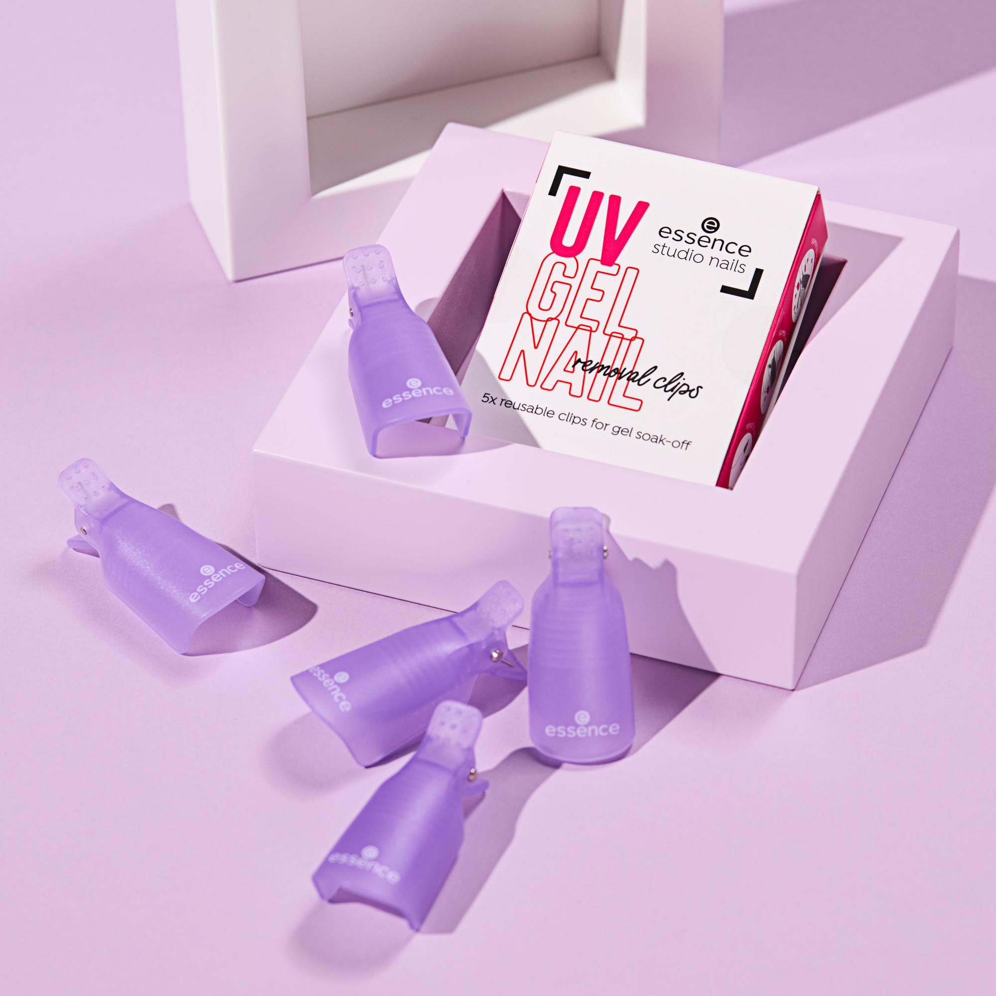 essence  studio nails UV GEL NAIL removal clips 