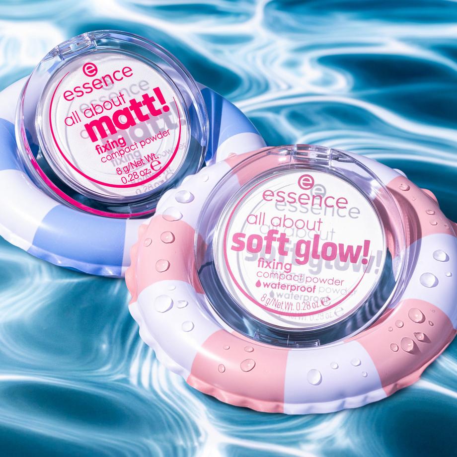 essence  all about soft glow! fixing compact powder waterproof 
