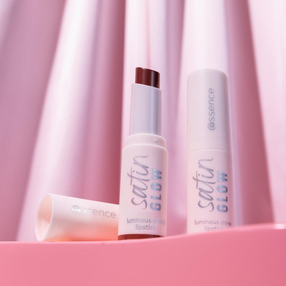essence  satin GLOW luminous shine lipstick 