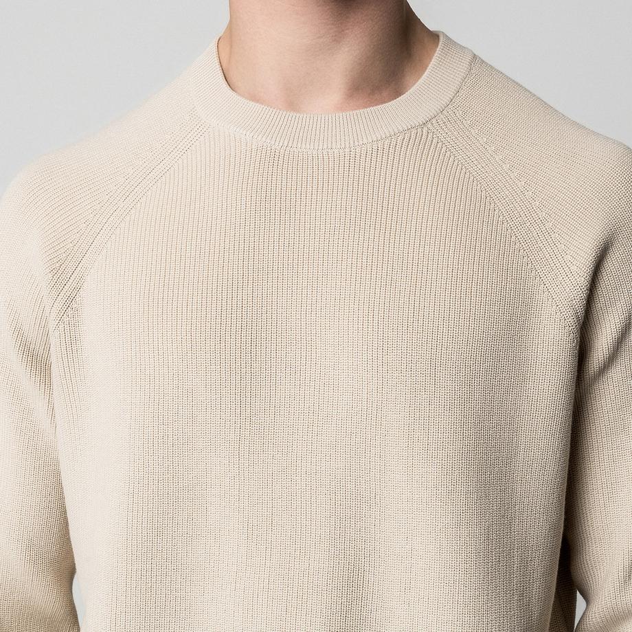 Manor Man Pull en maille côtelée  