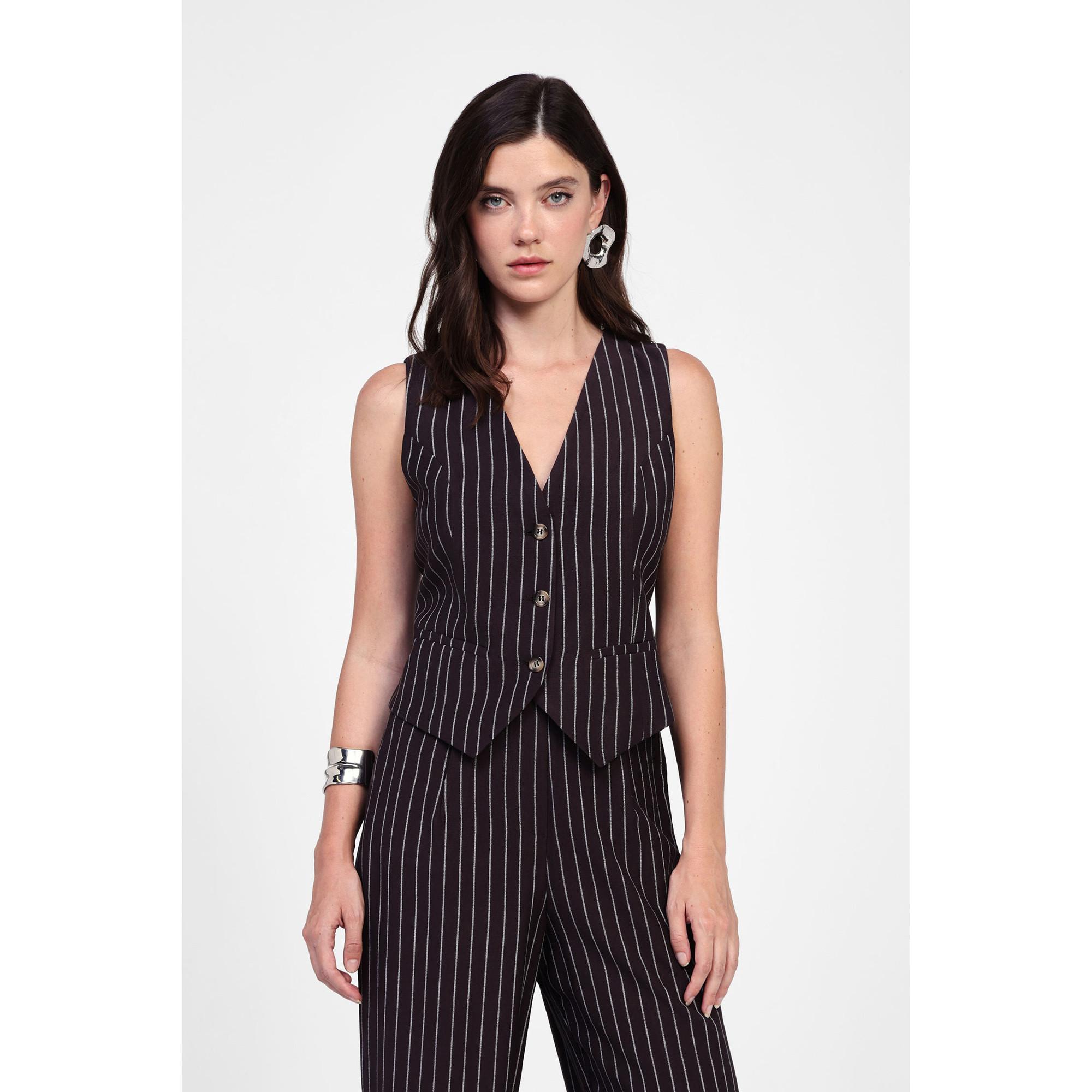 DIXIE Gilet Rayures Fines  