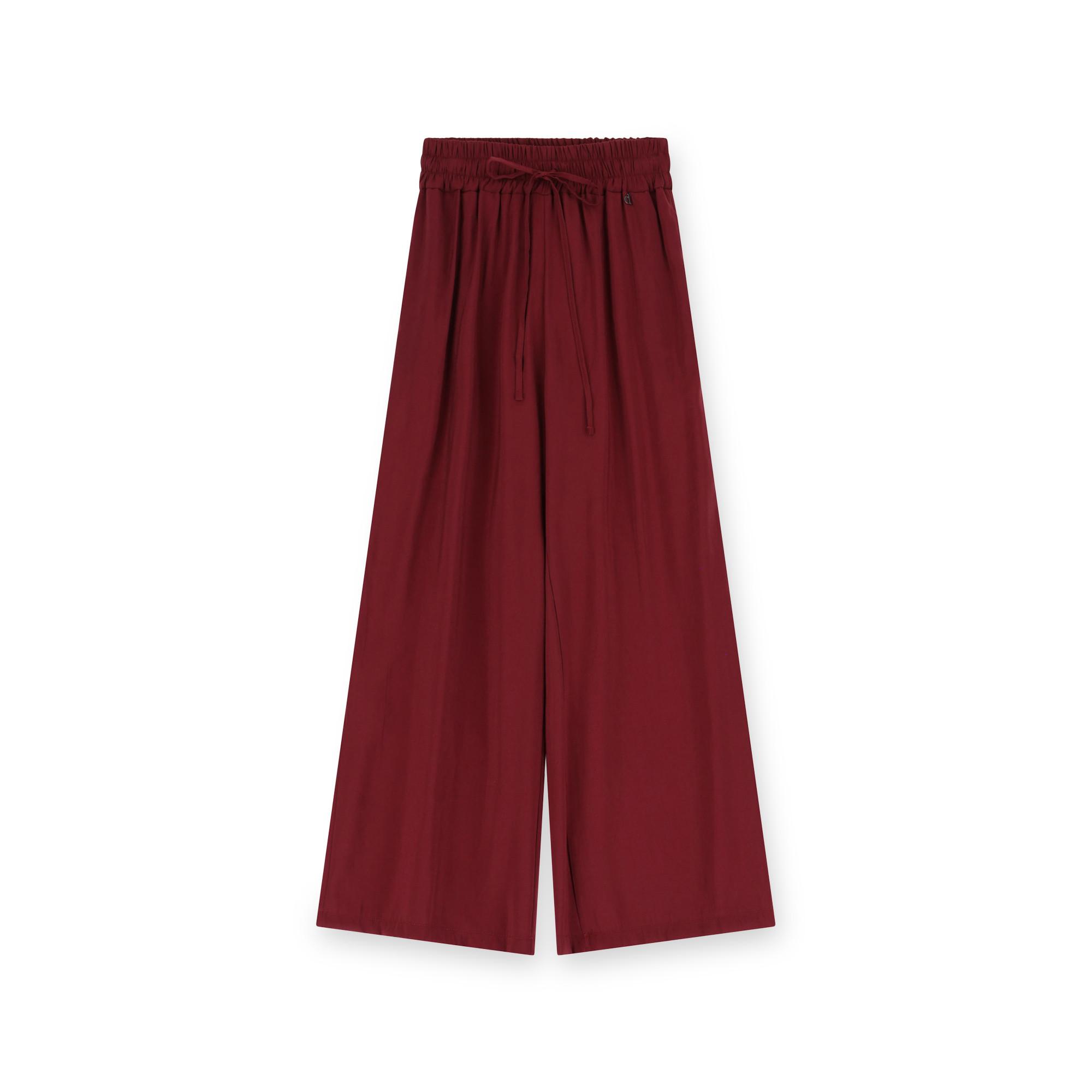 DIXIE Pantalon Large en Tissu avec Cordon de Serrage  