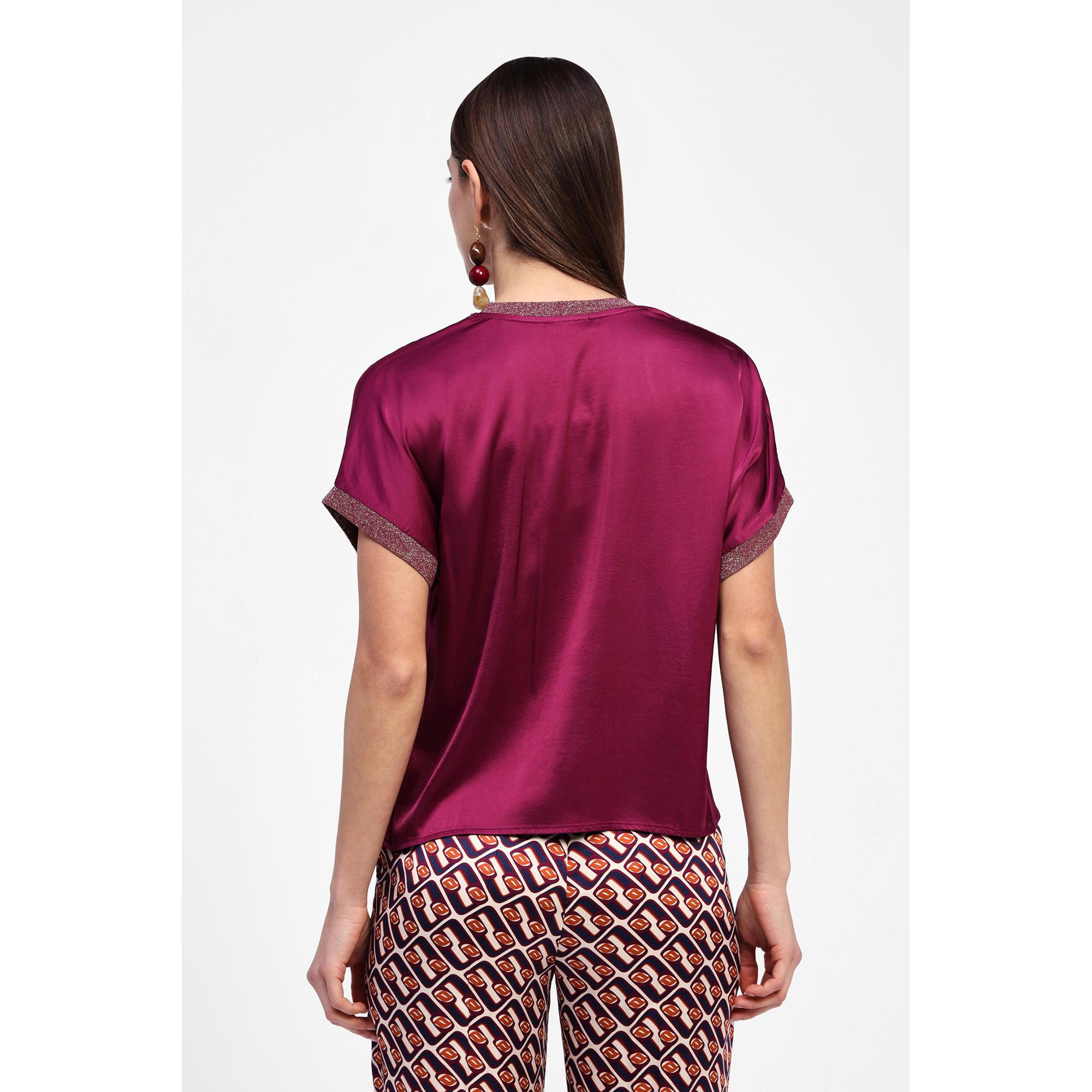 DIXIE Top avec bordure pailletée  