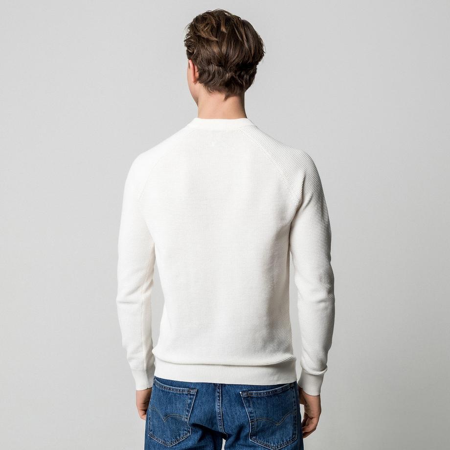 Manor Man Strukturierter Strickpullover  