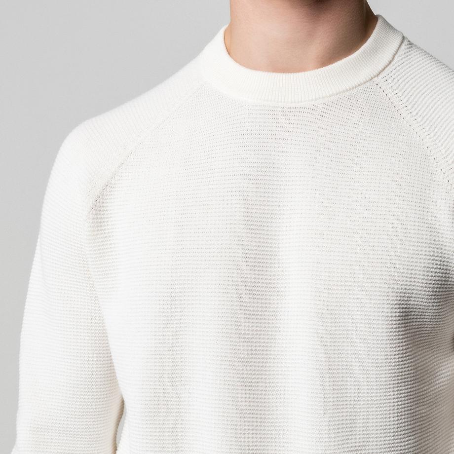 Manor Man Strukturierter Strickpullover  