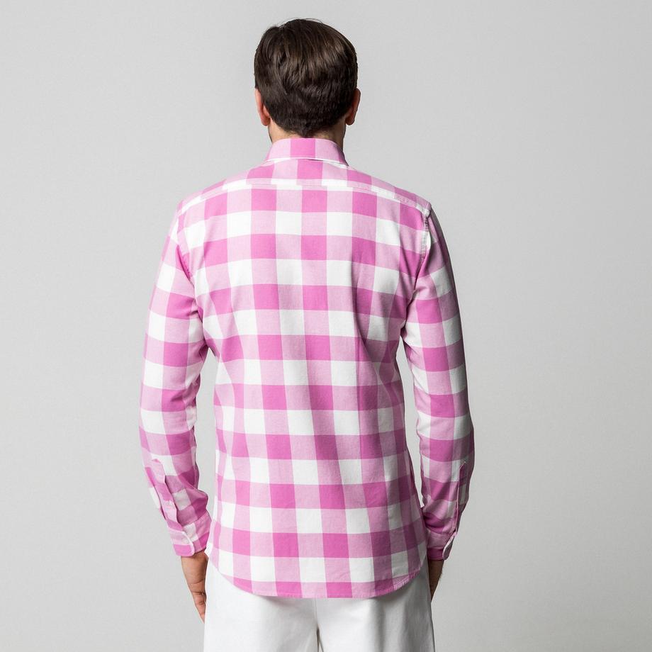 Manor Man Camicia a Quadri Maniche Lunghe Vestibilità Regolare  