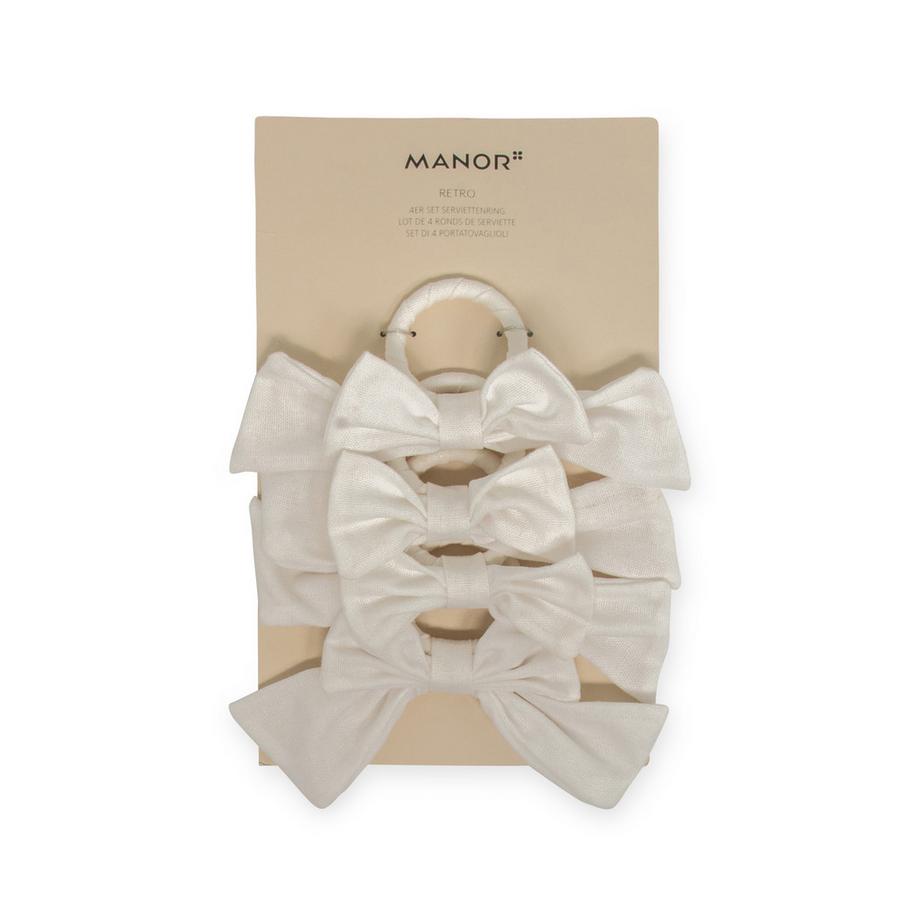 Manor Home Anelli portatovaglioli 4 pezzi Retro 